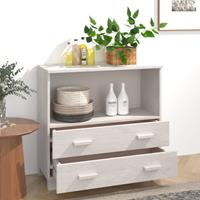 vidaXL Dressoir 85x35x80 cm massief grenenhout wit