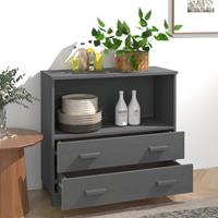 vidaXL Dressoir 85x35x80 cm massief grenenhout donkergrijs