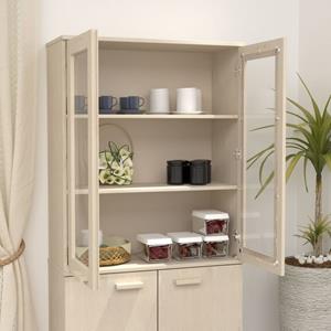 Opzetkast 85x35x100 cm massief grenenhout honingbruin