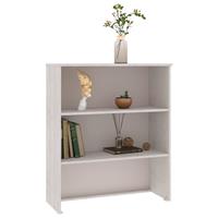 Opzetkast 85x35x100 cm massief grenenhout wit