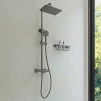 Saniclear Vision opbouw regendouche met 20x30cm hoofddouche verouderd ijzer - gunmetal