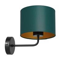 Euluna Wandlamp Soho, cilindrisch, groen/goud