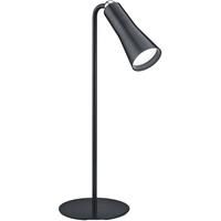 BES LED Led Bureaulamp - Trion Moxi - 2w - Warm Wit 3000k - Oplaadbaar - Rond at Zwart - Aluminium