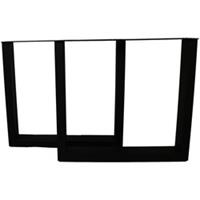 HSM Collection Tafelpoten - U-model - 78x72 - Gepoedercoat zwart metaal - IJzer - Set van 2