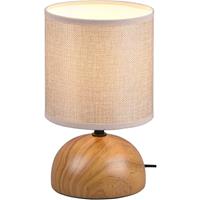 BES LED Led Tafellamp - Tafelverlichting - Trion Lucifer - E14 Fitting - Rond at Bruin/beige - Keramiek