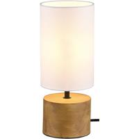 BES LED Led Tafellamp - Tafelverlichting - Trion Wooden - E14 Fitting - Rond at Wit - Hout