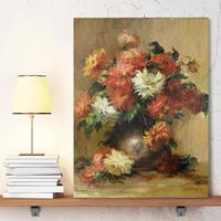 Bilderwelten Leinwandbild Kunstdruck - Hochformat Auguste Renoir - Stillleben mit Dahlien