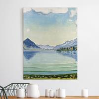 Bilderwelten Leinwandbild Kunstdruck - Hochformat Ferdinand Hodler - Thunersee bei Leissigen