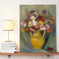 Bilderwelten Leinwandbild Kunstdruck - Hochformat Otto Modersohn - Bunter Blumenstrauß