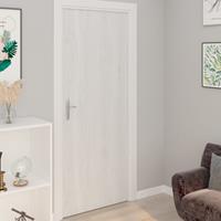 vidaXL Selbstklebende Türfolien 2 Stk. Weißes Holz 210 x 90 cm PVC 