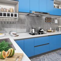 Meubelfolie zelfklevend 500x90 cm PVC azuurblauw - 