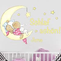 Klebefieber Wunschtext-Wandtattoo Kinderzimmer Steinbeck - Lillebi Schlaf Schön!