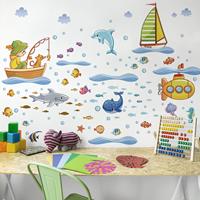 Bilderwelten Wandtattoo Kinderzimmer Unterwasserwelt - U-Boot Set