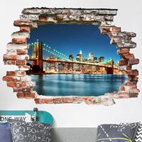 Bilderwelten 3D Wandtattoo Nighttime Manhattan Bridge