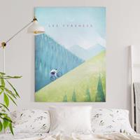 Bilderwelten Leinwandbild Reiseposter - Die Pyrenäen