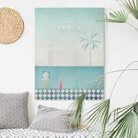 Bilderwelten Leinwandbild Reiseposter - Indien
