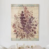 Bilderwelten Leinwandbild Blumen - Hochformat Botanischer Vintage Strauss