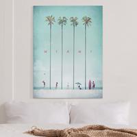 Bilderwelten Leinwandbild Reiseposter - Miami