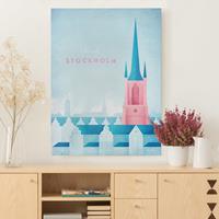 Bilderwelten Leinwandbild Reiseposter - Stockholm