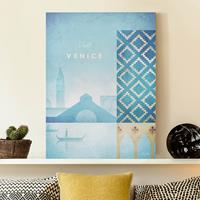Bilderwelten Leinwandbild Reiseposter - Venedig