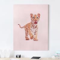 Bilderwelten Leinwandbild Tiger mit Glitzer