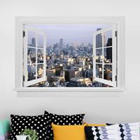 Bilderwelten 3D Wandtattoo Offenes Fenster Tokyo City