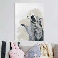 Bilderwelten Leinwandbild Tiere - Hochformat Waldfreunde - Waschbär