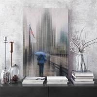 Klebefieber Leinwandbild Architektur & Skyline Verregnetes Chicago