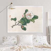 Bilderwelten Leinwandbild Asiatische Vintage Zeichnung Apfelblüte