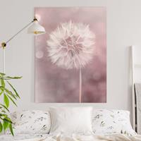 Bilderwelten Leinwandbild Pusteblume Bokeh rosa