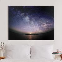 Bilderwelten Leinwandbild Sonne und Sternenhimmel am Meer
