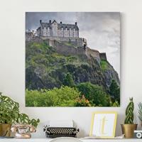 Bilderwelten Leinwandbild Natur & Landschaft - Quadrat Edinburgh Castle