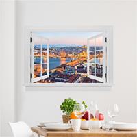 Klebefieber 3D Wandtattoo Offenes Fenster Istanbul