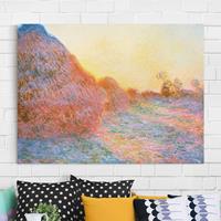Bilderwelten Leinwandbild Kunstdruck - Querformat Claude Monet - Strohschober