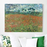 Bilderwelten Leinwandbild Kunstdruck - Querformat Vincent van Gogh - Mohnfeld