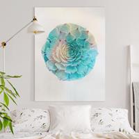 Bilderwelten Leinwandbild Blumen - Hochformat Wasserfarben - Kaktus Agave