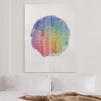 Bilderwelten Leinwandbild Blumen - Hochformat Wasserfarben - Kaktus Euphorbia Trigona