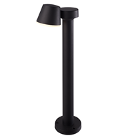 Hofronic Memphis kantelbare LED sokkellamp - 80cm - 3000K warm wit - 6 Watt - Padverlichting - IP54 voor binnen en buiten - Moderne tuinsokkel - Zwart