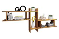 VCM Wandregal Regal Hängeregal Wandboard Regal Hängeboard Bücherregal Holz Sirola Maxi dunkelbraun