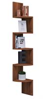 Ebuy24 - Mintis Regal ,Eckregal mit 5 Regalen Kern-Nussbaum dekor. - Braun