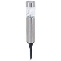 Pro Garden Buitenspot Solar Led 39 X 6 Cm Staal Zilver 4 Stuks