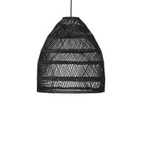 PR Home Maja Hängelampe Rattan schwarz, Ø 45,5 cm