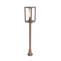 QAZQA staande Buitenlamp charlois - Roestbruin - Industrieel - L 14c