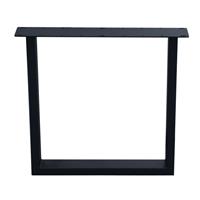 Furniture Legs Europe Zwarte stalen U tafelpoot voor buiten 72 cm (koker 10 x 4)