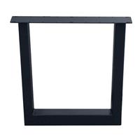 Furniture Legs Europe Zwarte U tafelpoot voor buiten 72 cm (koker 10 x 10)