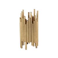 Ptmd Collection Minthy Windlicht  H24 x Ø12 cm  Ijzer  Goud