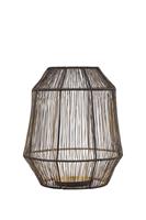 Ptmd Collection Justy Windlicht  26 x 26 x 32 cm  Ijzer  Zwart