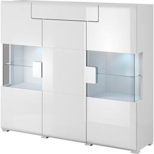INOSIGN Highboard Toledo Hoge kast met glazen delen, stijlvolle hoogglansfronten