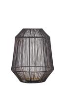 Ptmd Collection Justy Windlicht  28 x 28 x 38 cm  Ijzer  Zwart