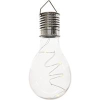 Lumineo 1x Buiten/tuin LED lampbolletjes/peertjes solar verlichting 14 cm - Tuinverlichting - Tuinlampen - Solarlampen op zonne-energie